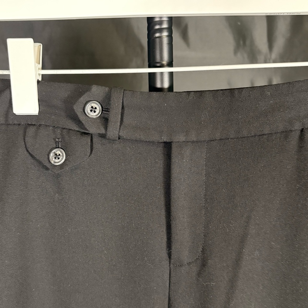 Ralph Lauren Black Wide-Leg Trousers Sz 2P - Picture 11 of 13